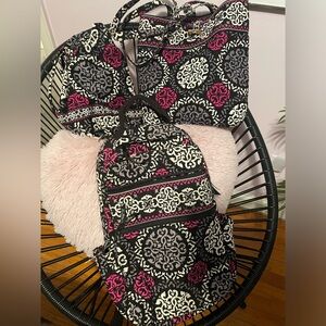 Vera Bradley Retired Magenta Canterberry Pattern Bags